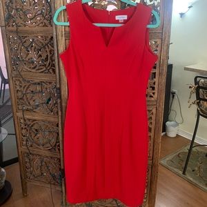 Fire Engine Red Dress by Calvin Klein Size 8